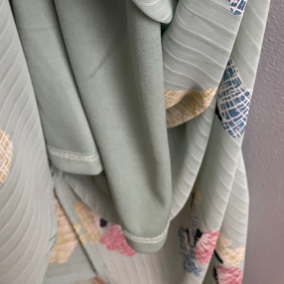 Sienna Sky Sage Green Floral Deep V Empire Waist Maxi Dress - Picture 4 of 4